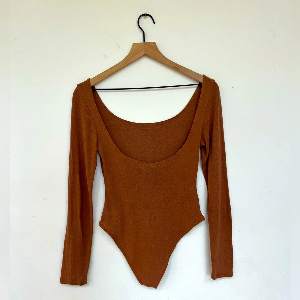 OZMA Long Sleeve Silk Noil Bodysuit XS - Picture 2 of 3